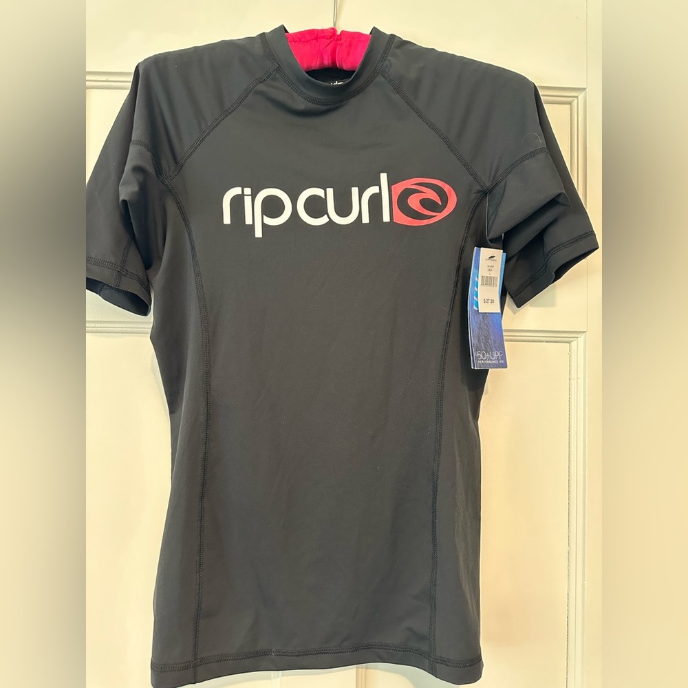 Rip Curl Black Short Sleeve Rash Guard